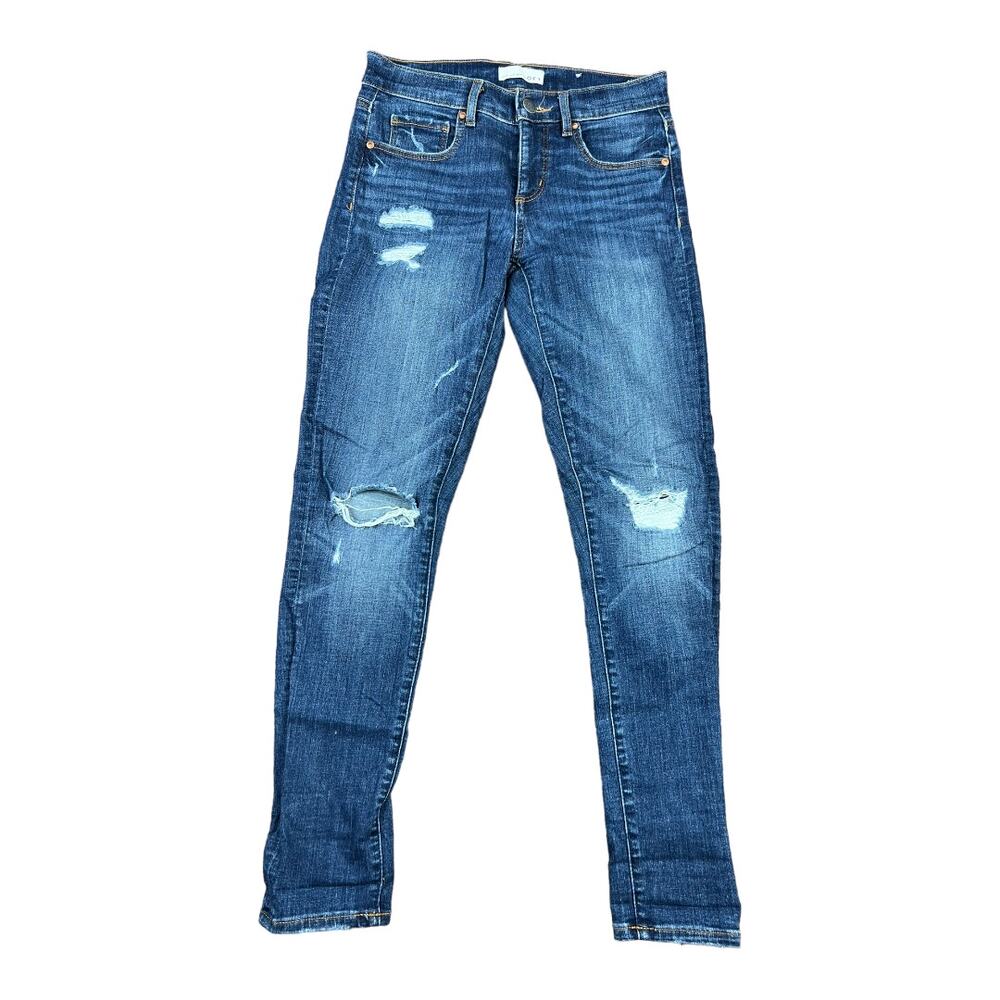 LOFT Modern Skinny Jeans sz 25 0 Womens XS Distressed - Picture 1 of 7